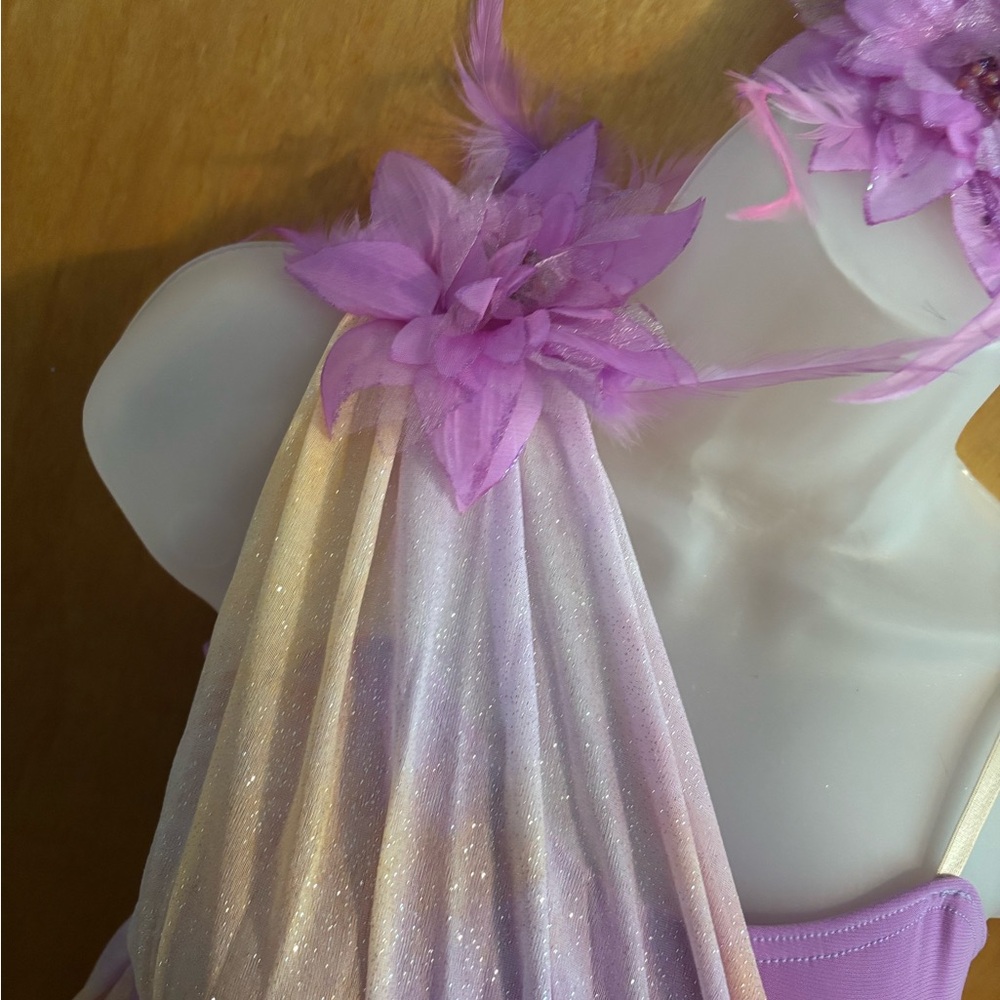 Weissman Lavender and White Kids Dance Costume - Picture 2 of 6